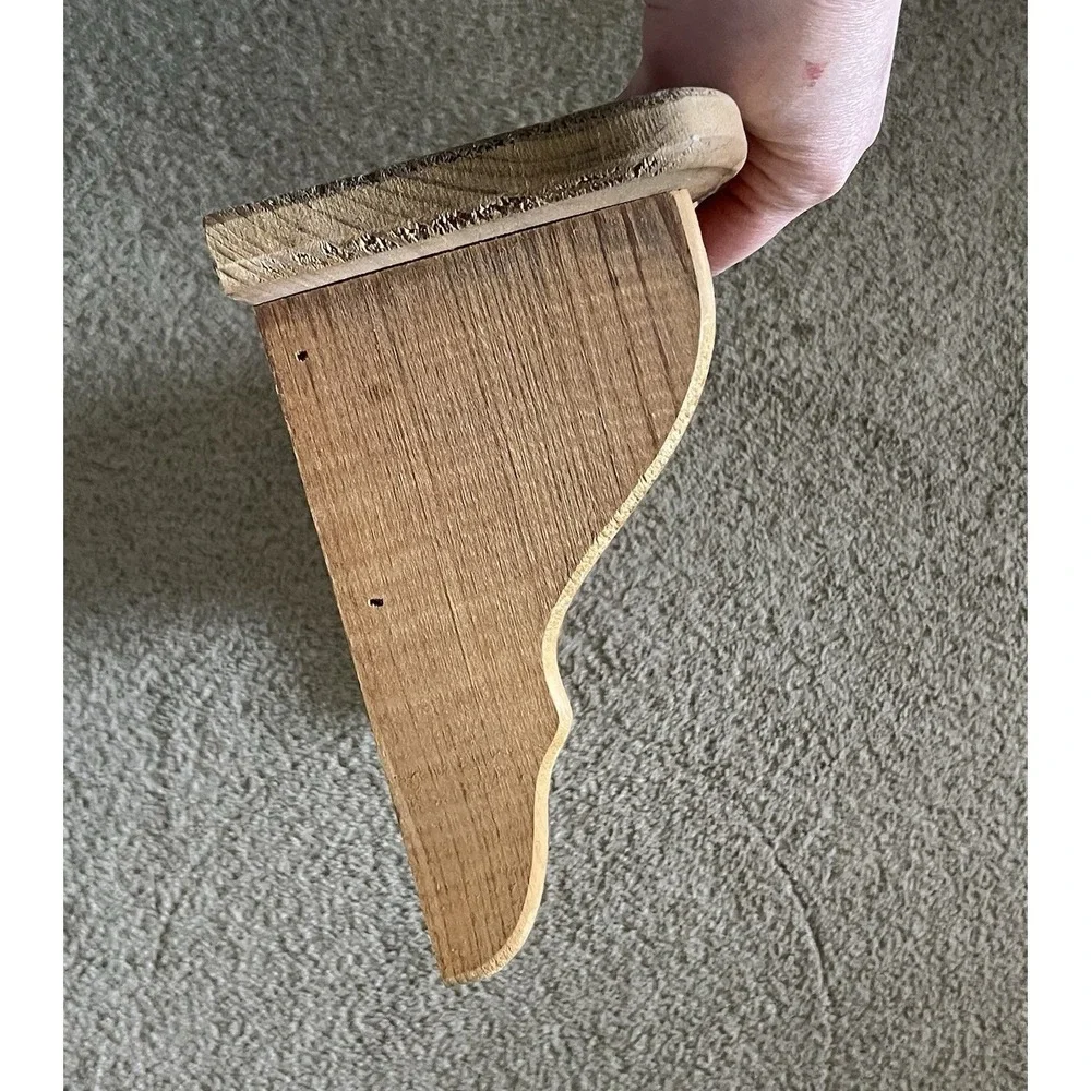 Vintage Wood Wall Shelf Heart Cutout Scalloped Country Farmhouse Decor Pine 22in